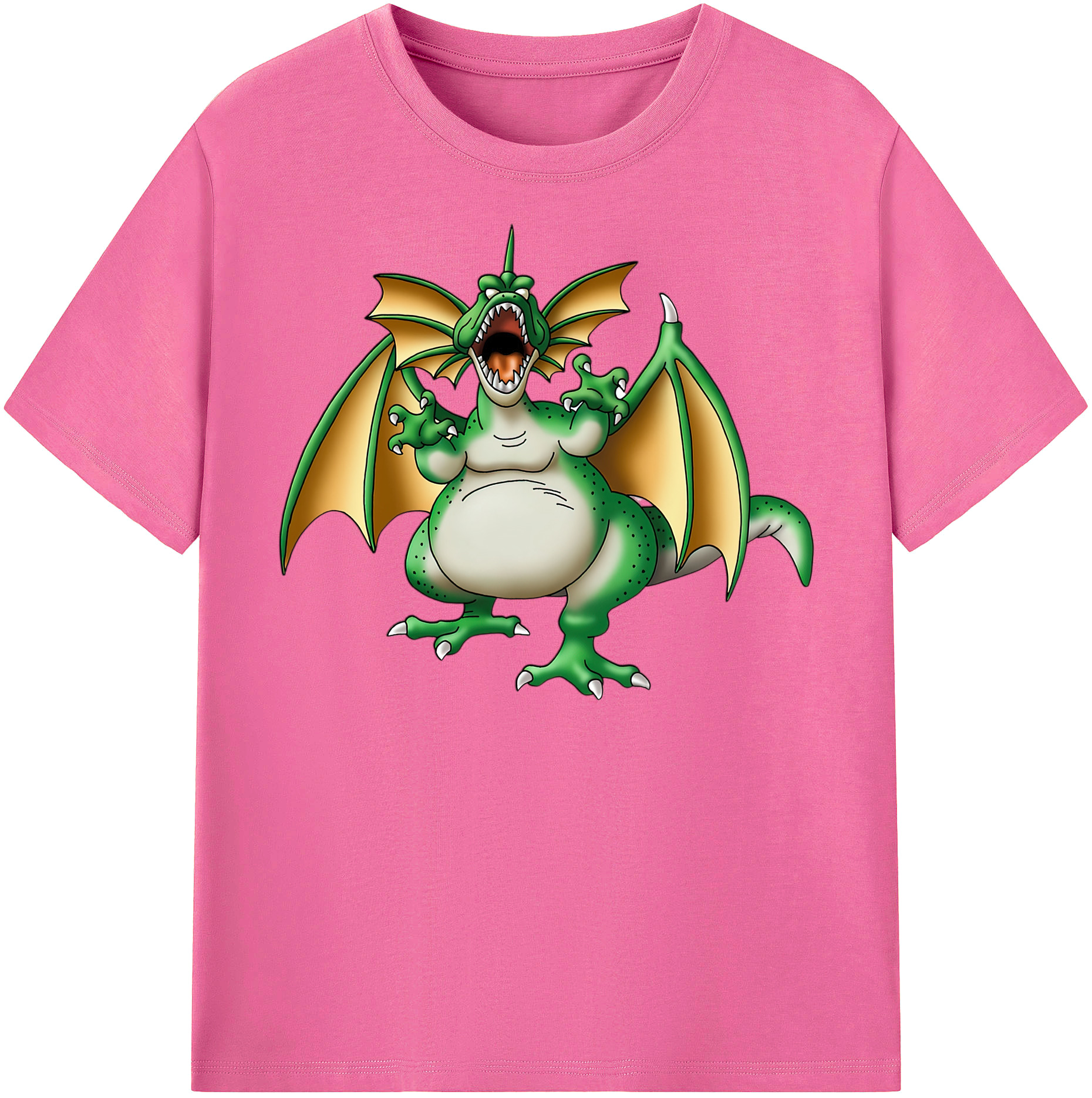 （画像用） ドラゴンクエスト Doragon Kuesuto Dragon Quest レディースカジュアルプリントTシャツ（綿100％）